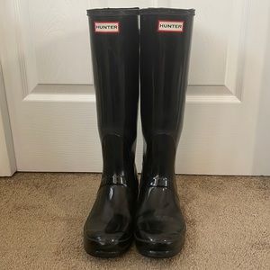 Black Adjustable Hunter Rain Boots